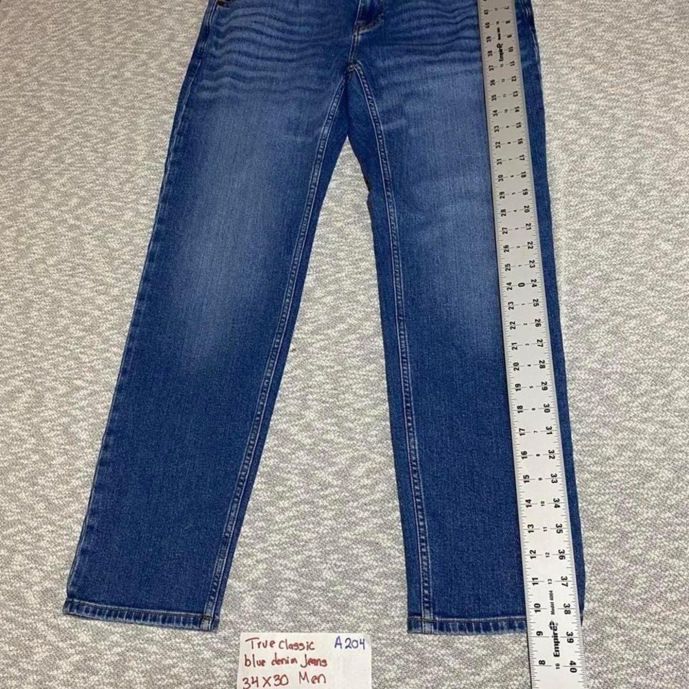 True Classic blue jeans slim Men 34X30. SKU-A204#denim #menswear